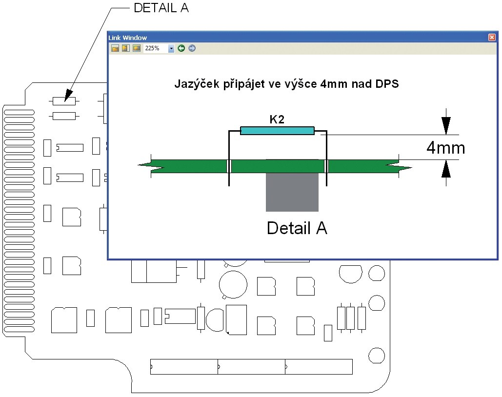 Obr. 8 Detail vytvořený prostřednictvím odkazu pozice